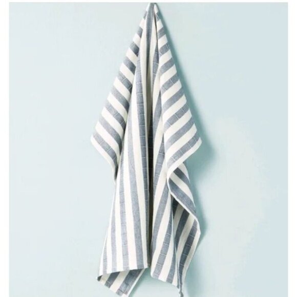 Hearth & Hand Magnolia Textured Stripe & Grid Lines Flour Sack Towel Blue, Gold‎ - Picture 3 of 9